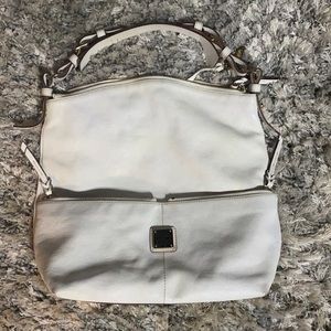 Dooney & Bourke large white bag gold hardware